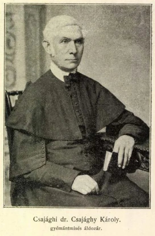 Porträt von Károly Csajághy (1815–1905) – Gedenkseite