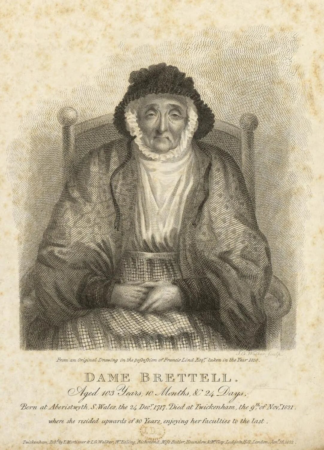 Porträt von Mary Brittill (1717–1821) – Gedenkseite