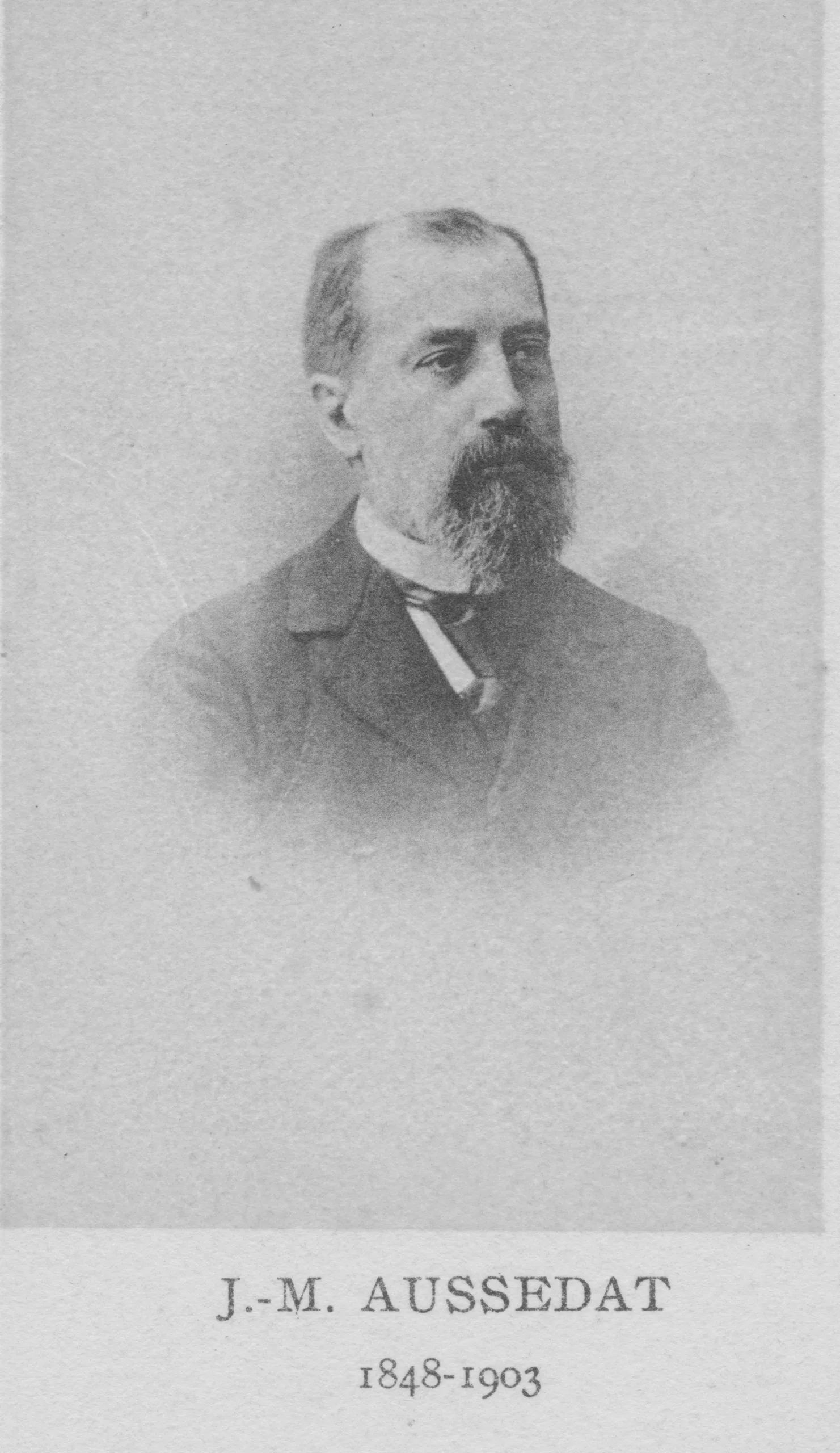 Porträt von Jean-Marie II Aussedat (1848–1903) – Gedenkseite