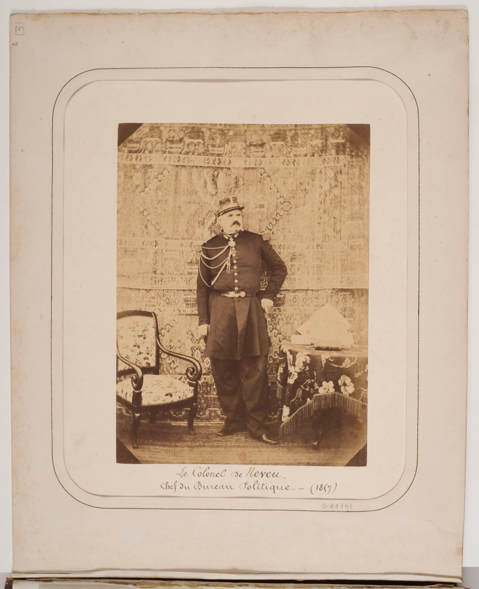 Porträt von François Édouard de Neveu (1809–1871) – Gedenkseite