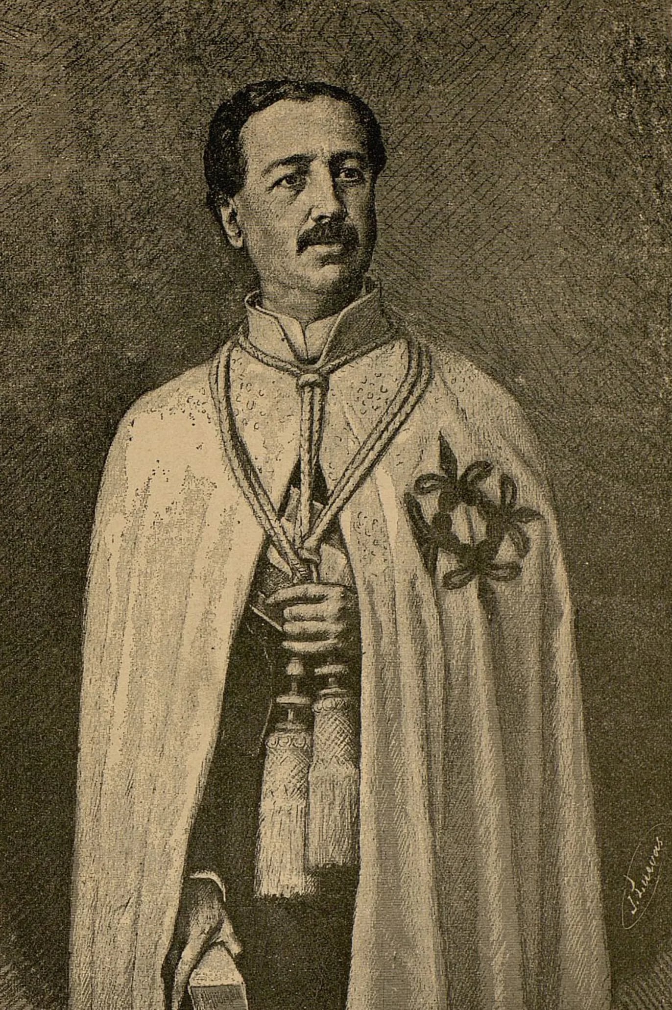 Porträt von Pedro Nicomedes Campos de Orellana (1815–1887) – Gedenkseite