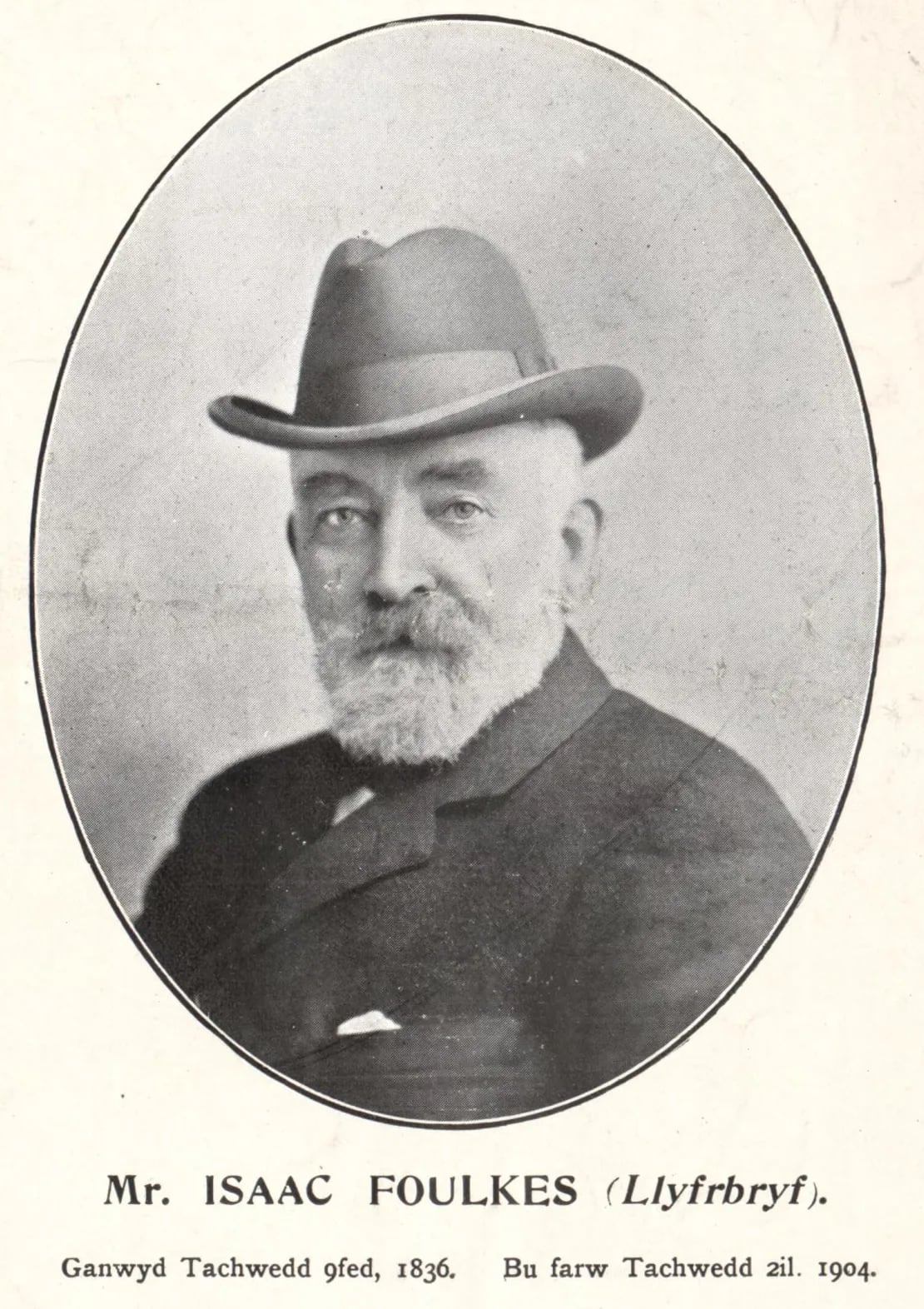 Porträt von Isaac Foulkes (1836–1904) – Gedenkseite