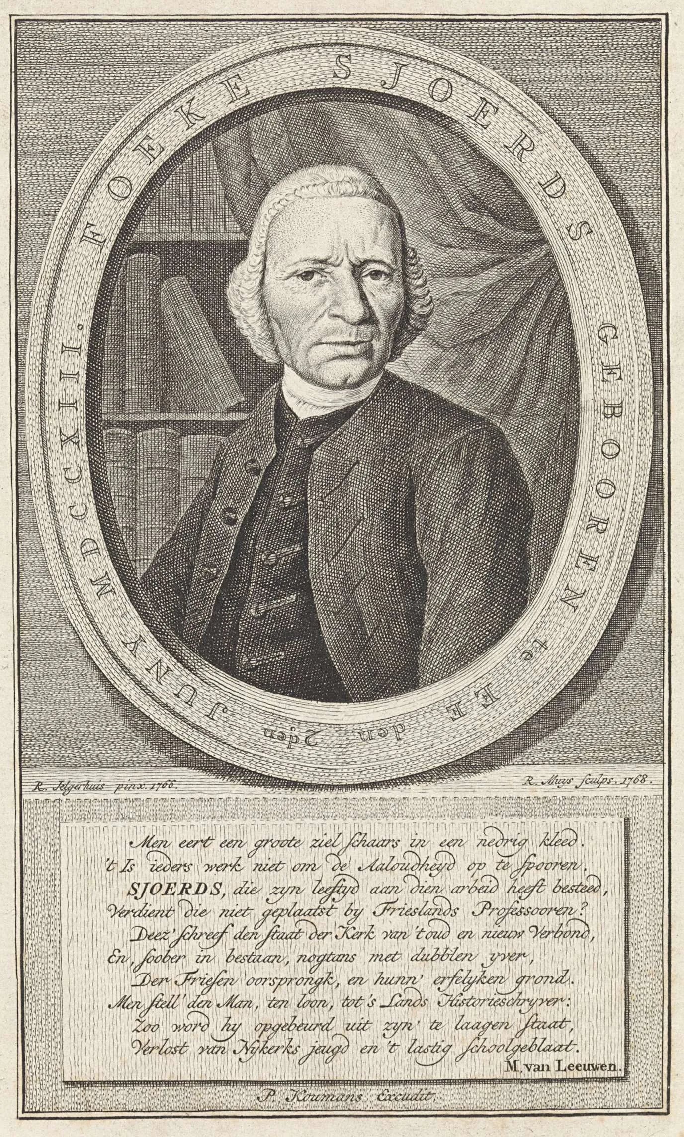 Porträt von Foeke Sjoerds (1713–1770) – Gedenkseite