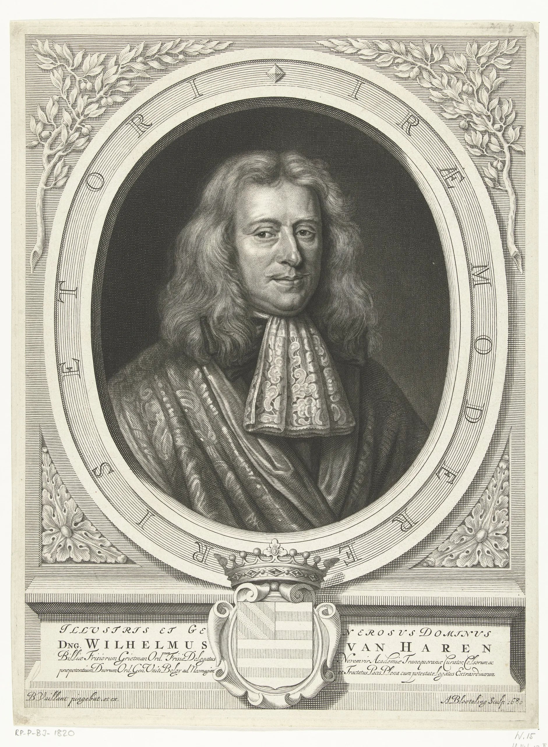Porträt von Willem van Haren (1655–1728) – Gedenkseite