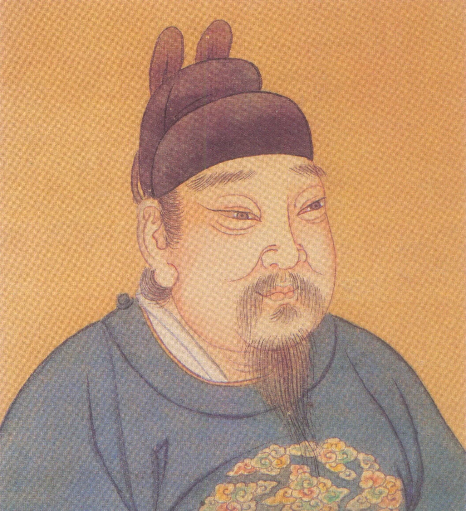 Porträt von Emperor Shizong of Later Zhou (921–959) – Gedenkseite