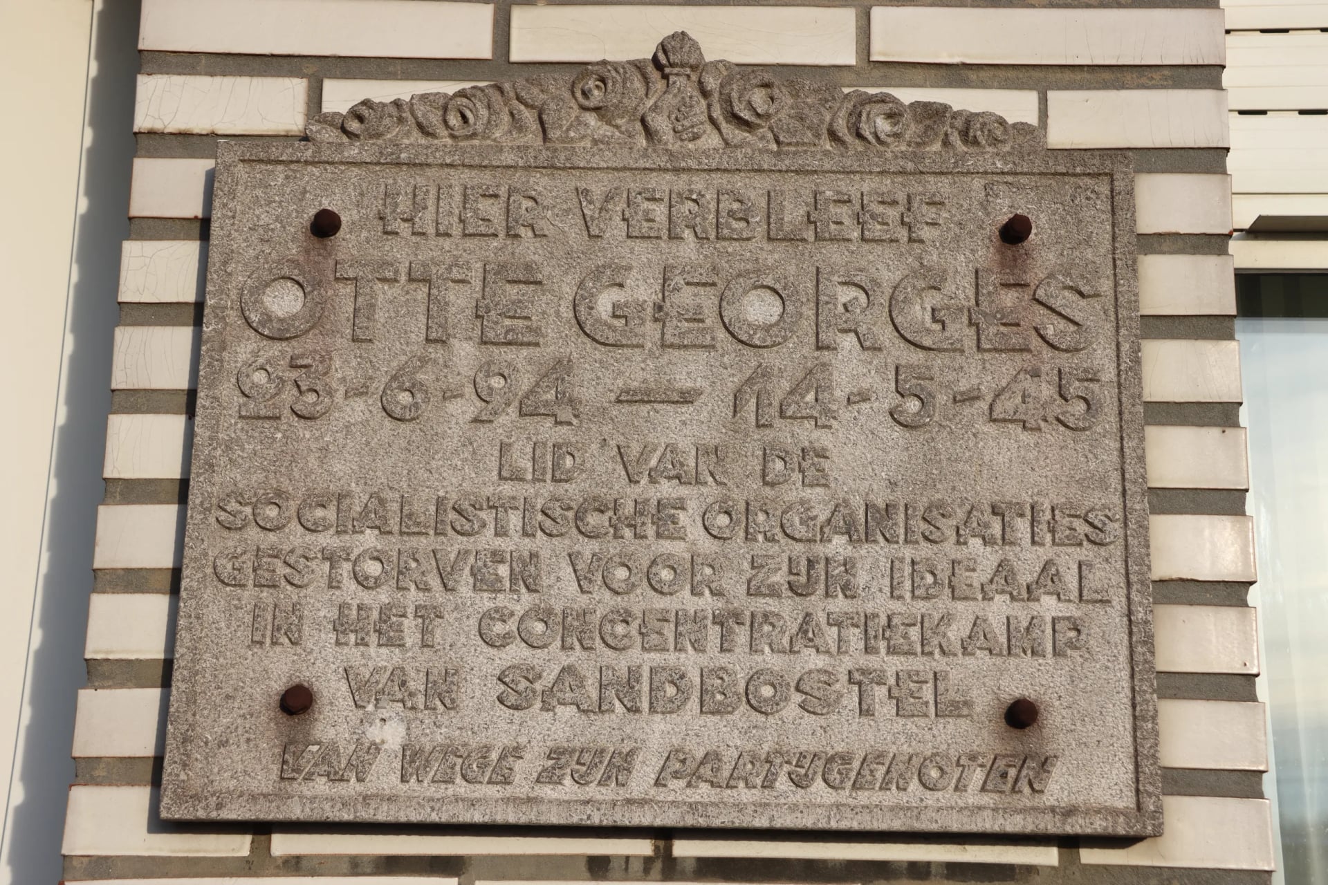 Porträt von Georges Otte (1894–1945) – Gedenkseite