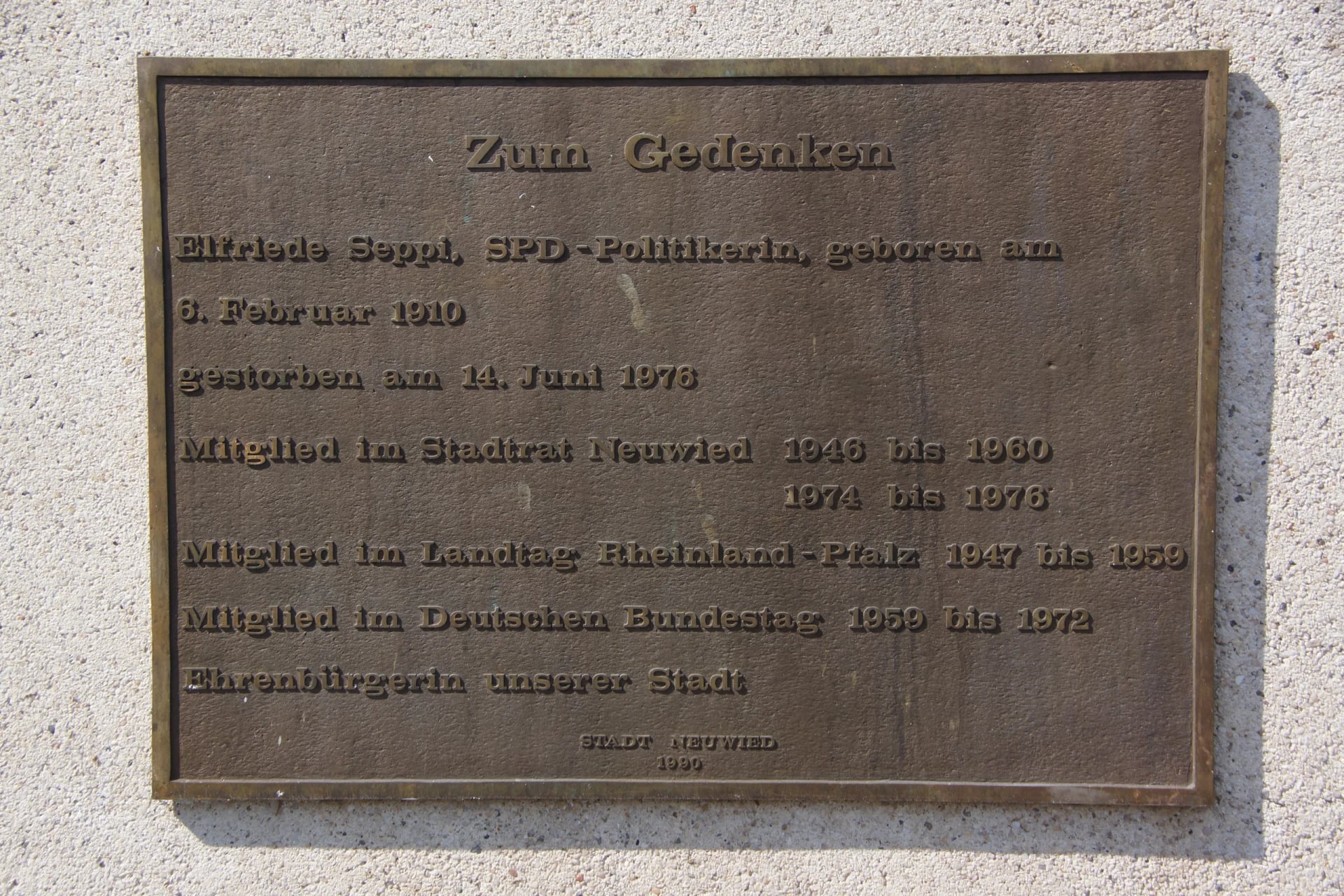 Porträt von Elfriede Seppi (1910–1976) – Gedenkseite