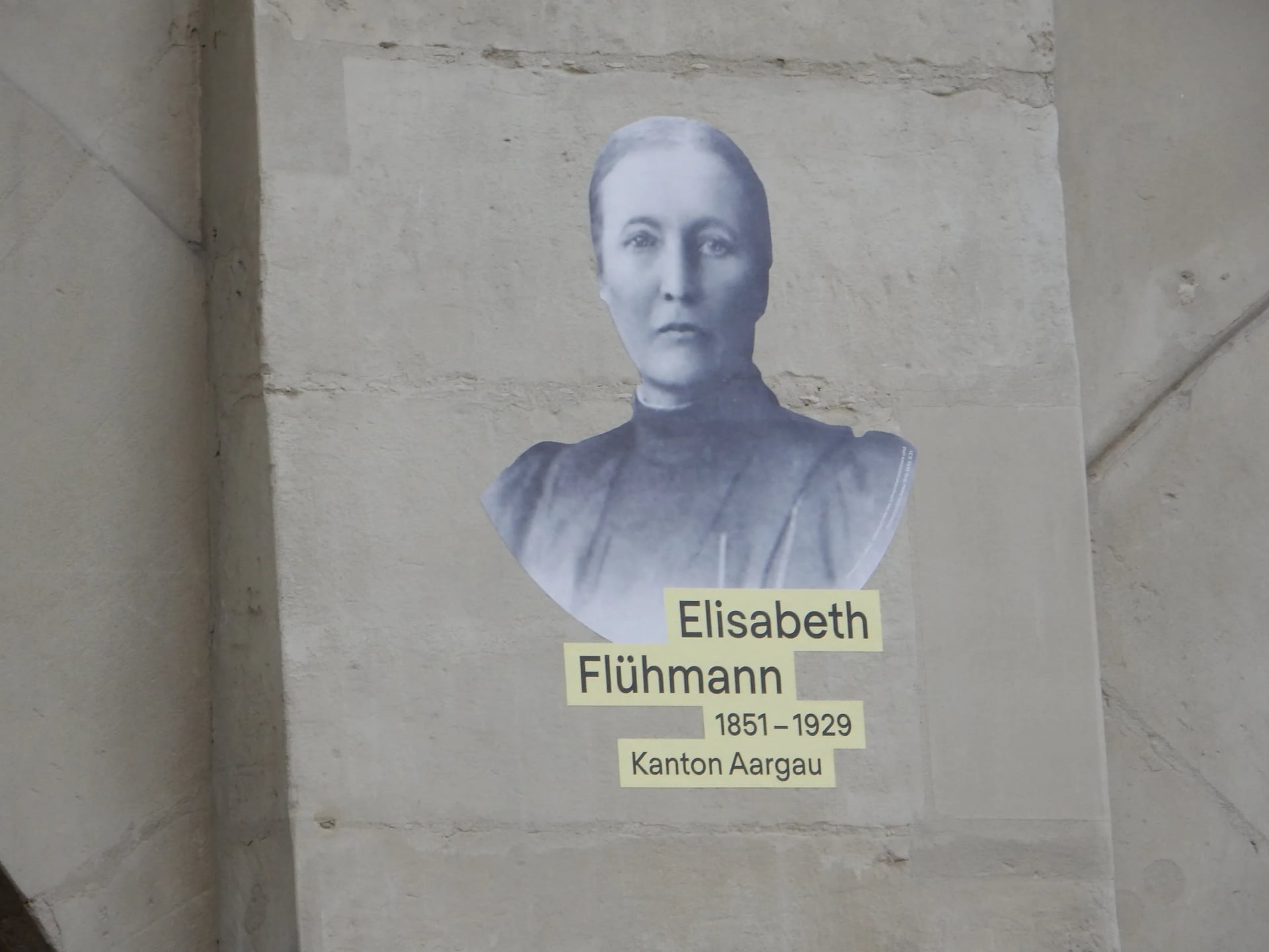 Porträt von Elisabeth Flühmann (1851–1929) – Gedenkseite