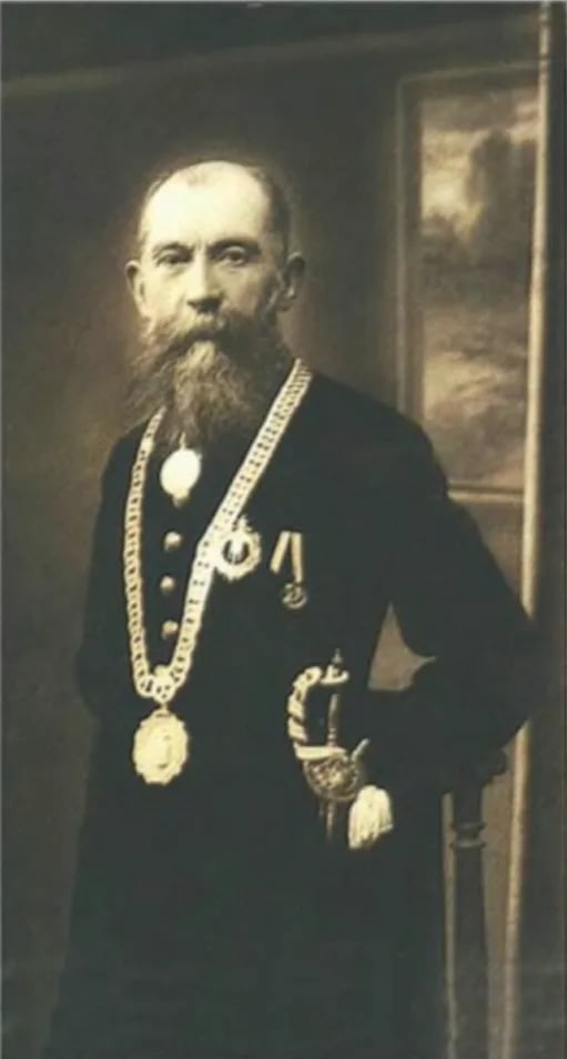 Porträt von Nikolaj Mikhajlovich Schegolkow (1856–1919) – Gedenkseite
