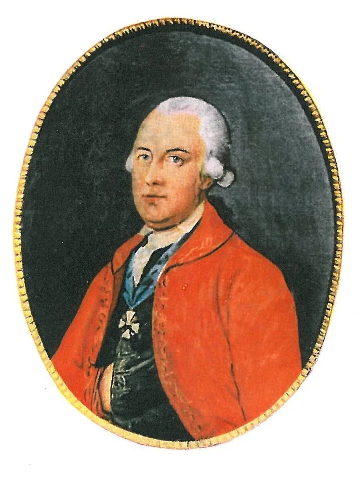 Porträt von Heinrich Franz von Barner (1753–1789) – Gedenkseite