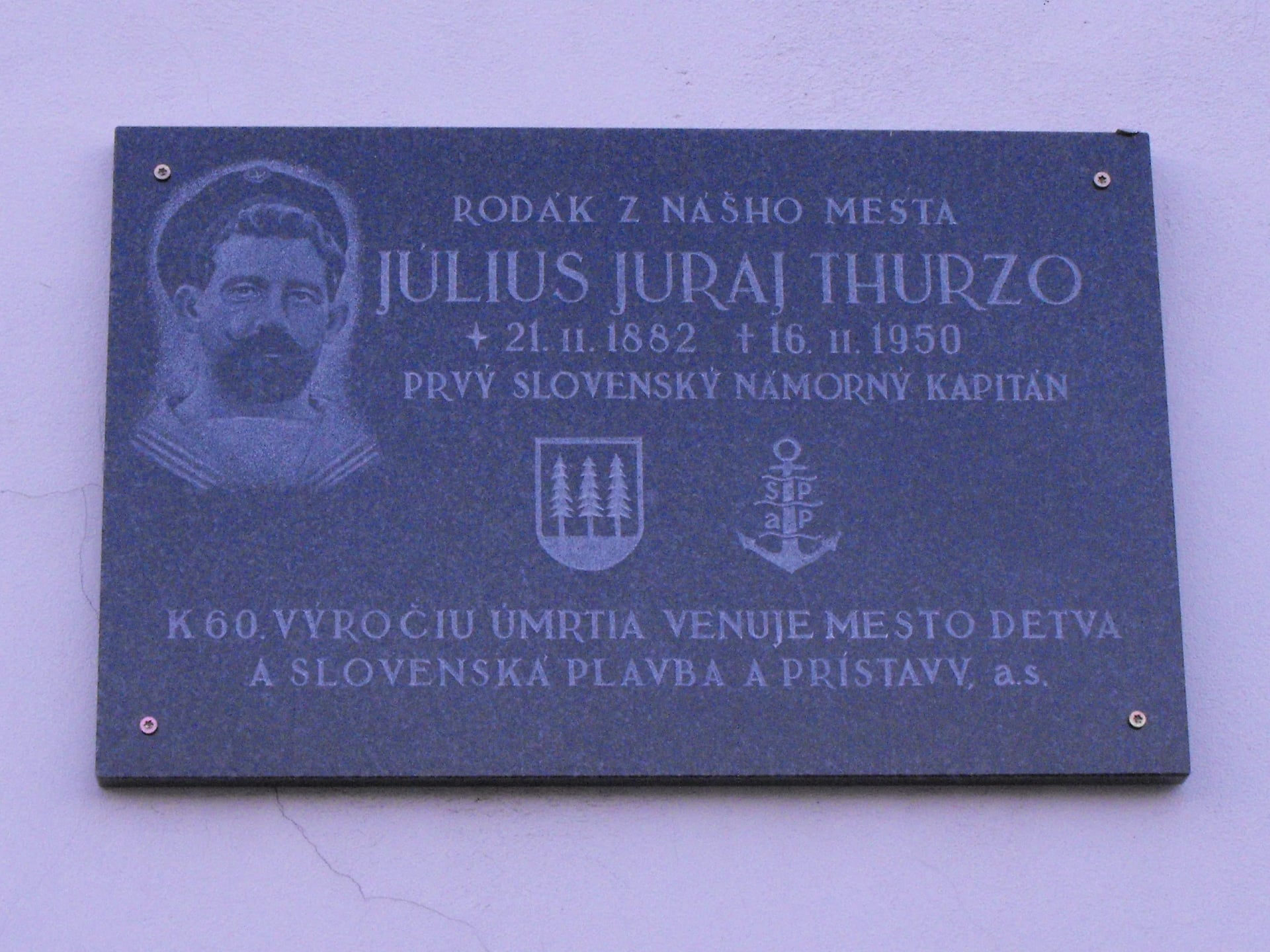 Portrait of Július Juraj Thurzo (1882–1950) – memorial page