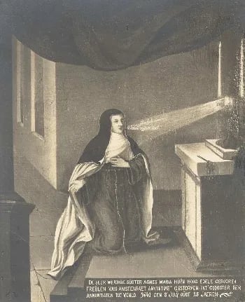 Porträt von Agnes Maria Huyn van Amstenrade (1614–1641) – Gedenkseite