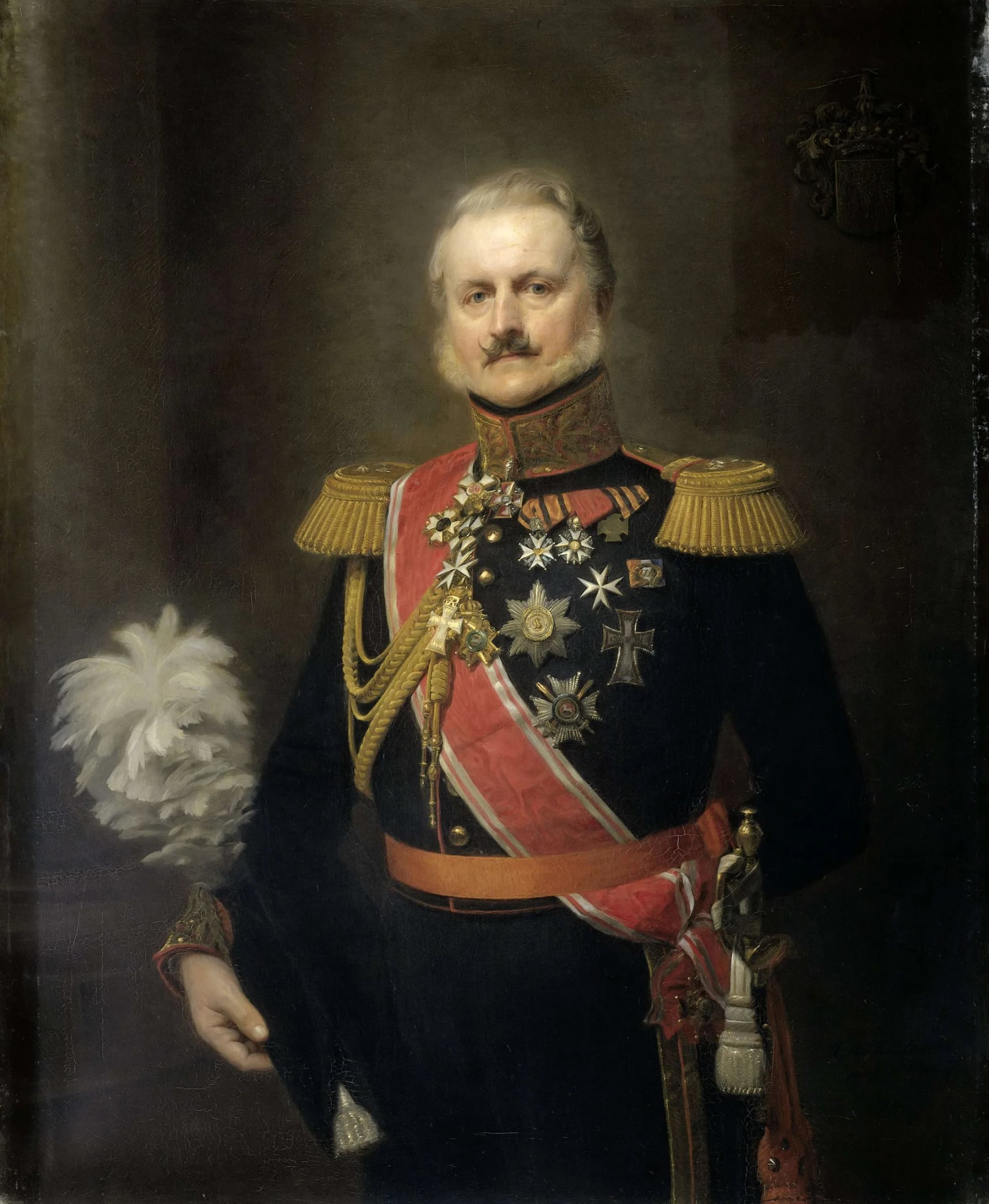 Porträt von Antonie Frederik Jan Floris Jacob van Omphal (1788–1863) – Gedenkseite