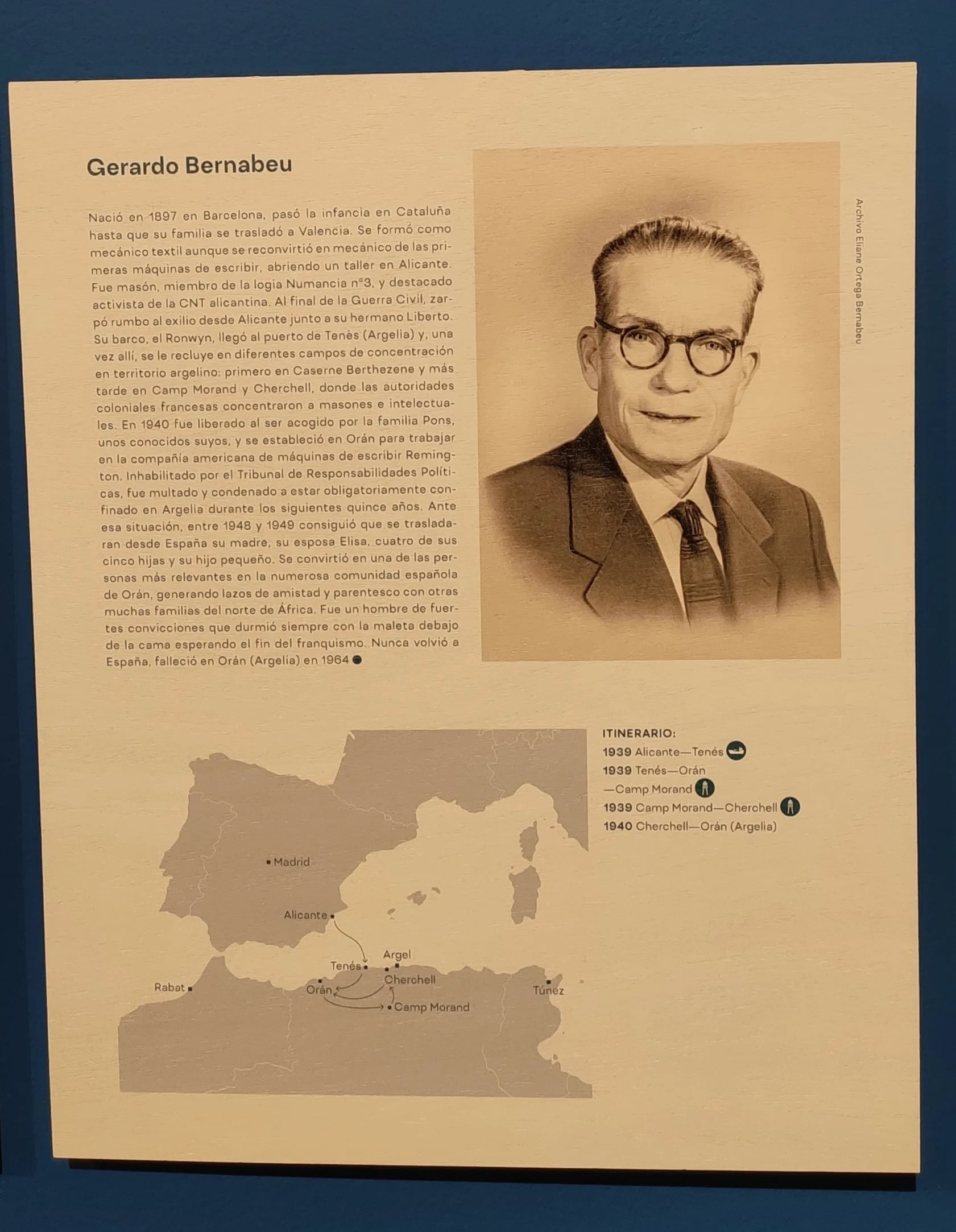 Porträt von Gerardo Bernabéu (1897–1964) – Gedenkseite
