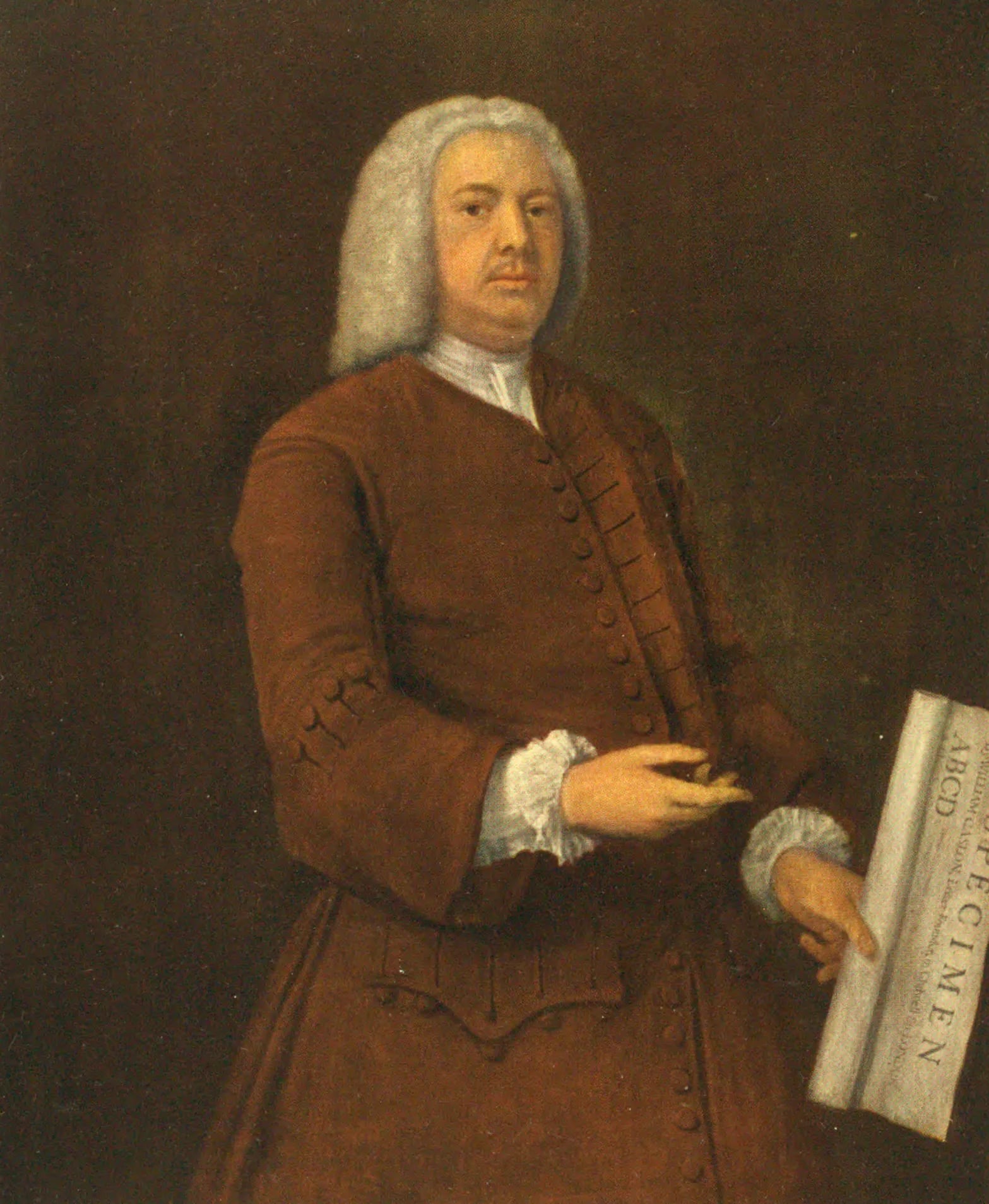 Portrait of William Caslon (1692–1766) – memorial page