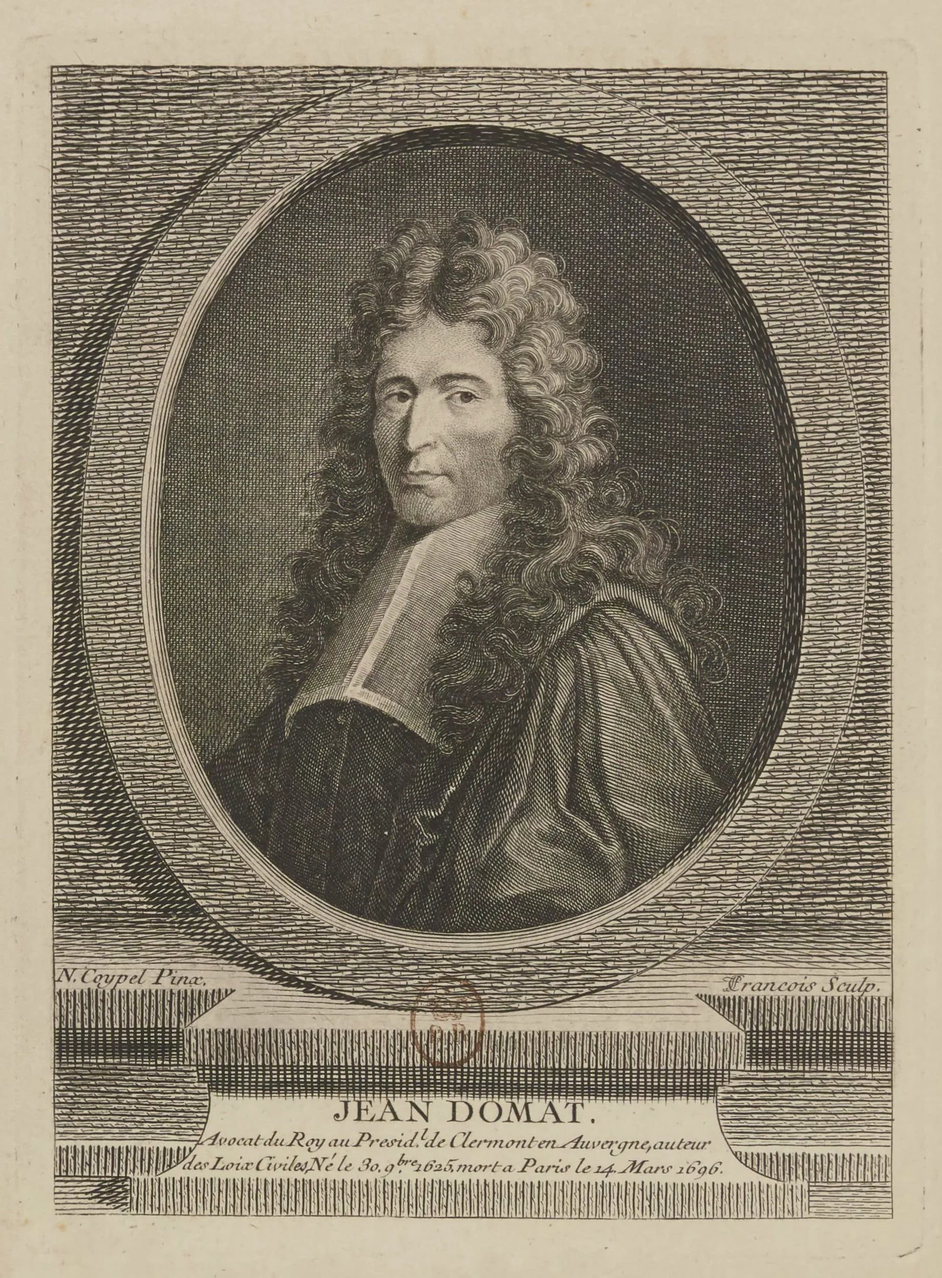 Porträt von Jean Domat (1625–1696) – Gedenkseite