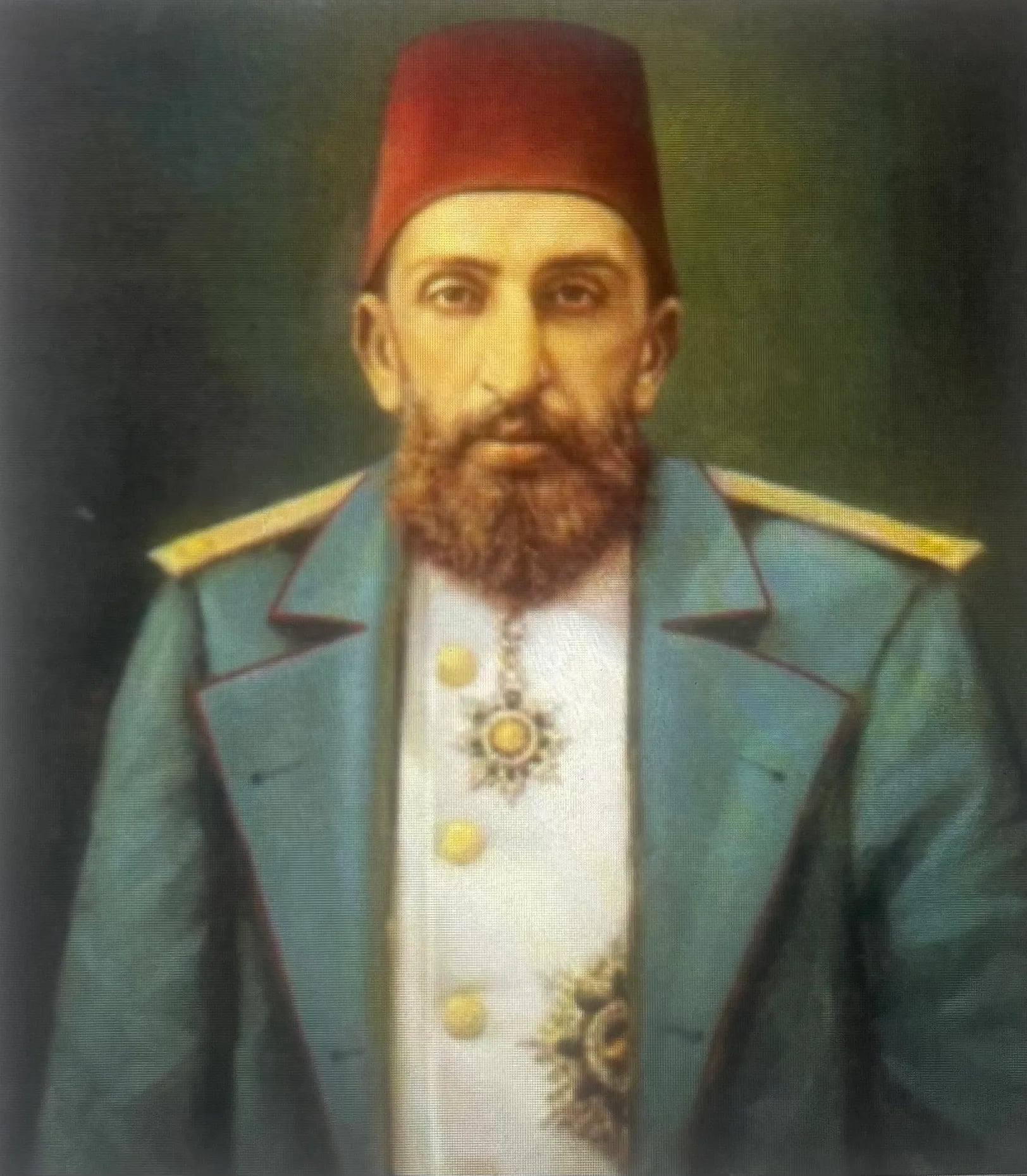 Porträt von Abdülhamid II. (1842–1918) – Gedenkseite