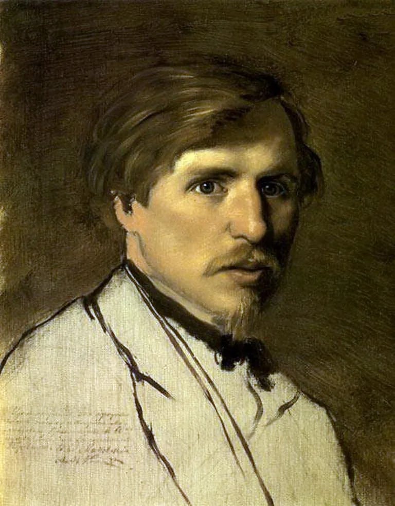 Porträt von Illarion Michailowitsch Prjanischnikow (1840–1894) – Gedenkseite