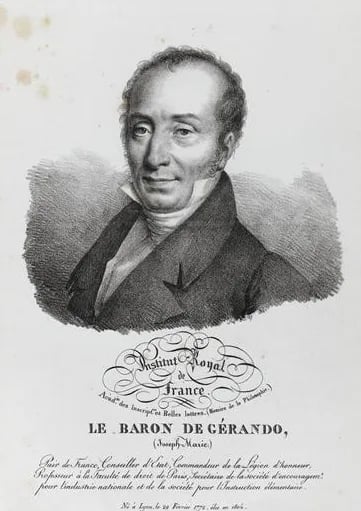 Porträt von Joseph Marie Degérando (1772–1842) – Gedenkseite