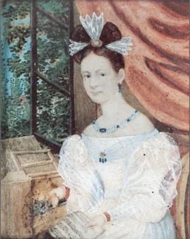 Porträt von Ernestine von Fricken (1816–1844) – Gedenkseite