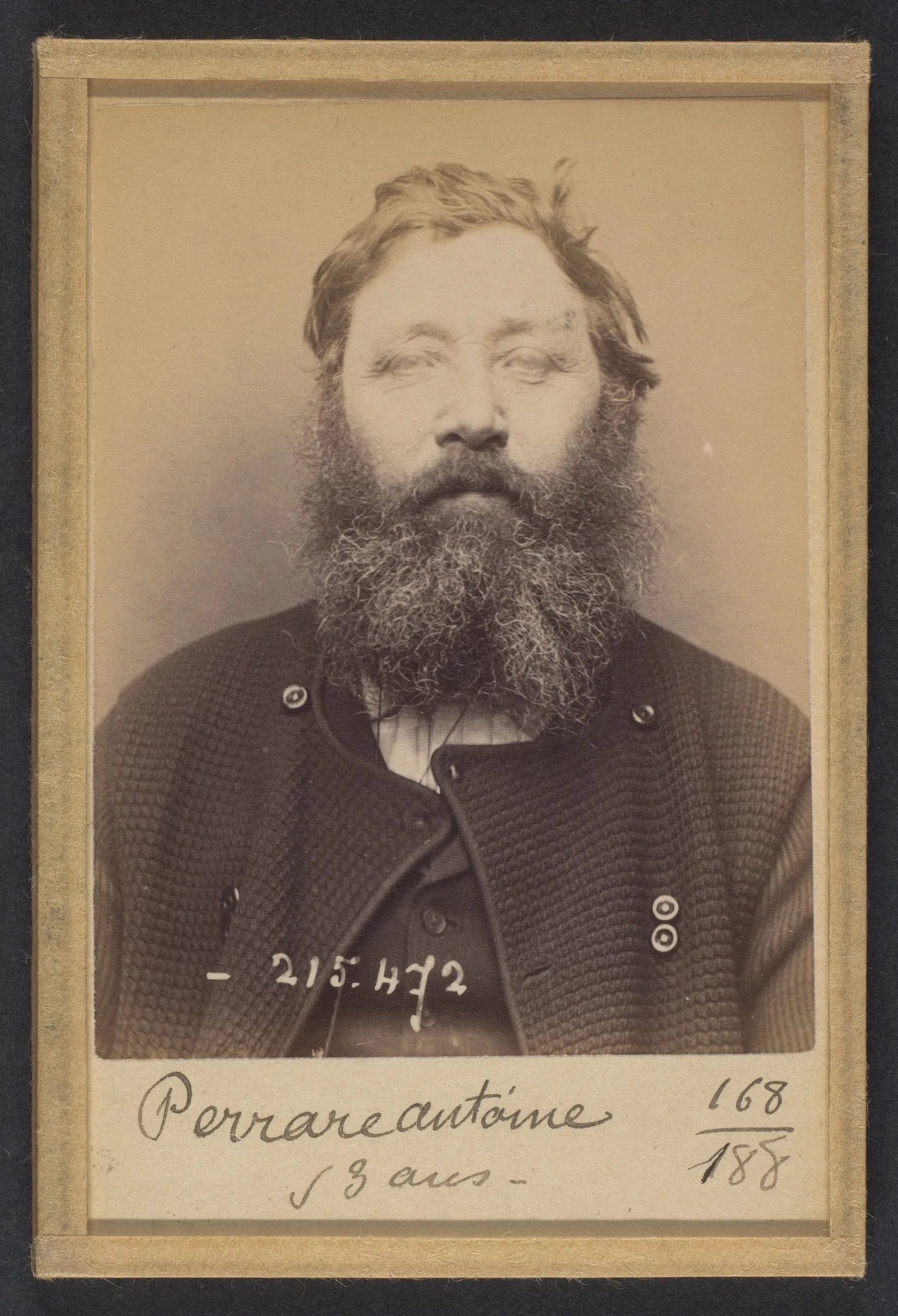Portrait of Antoine Perrare (1841–1912) – memorial page