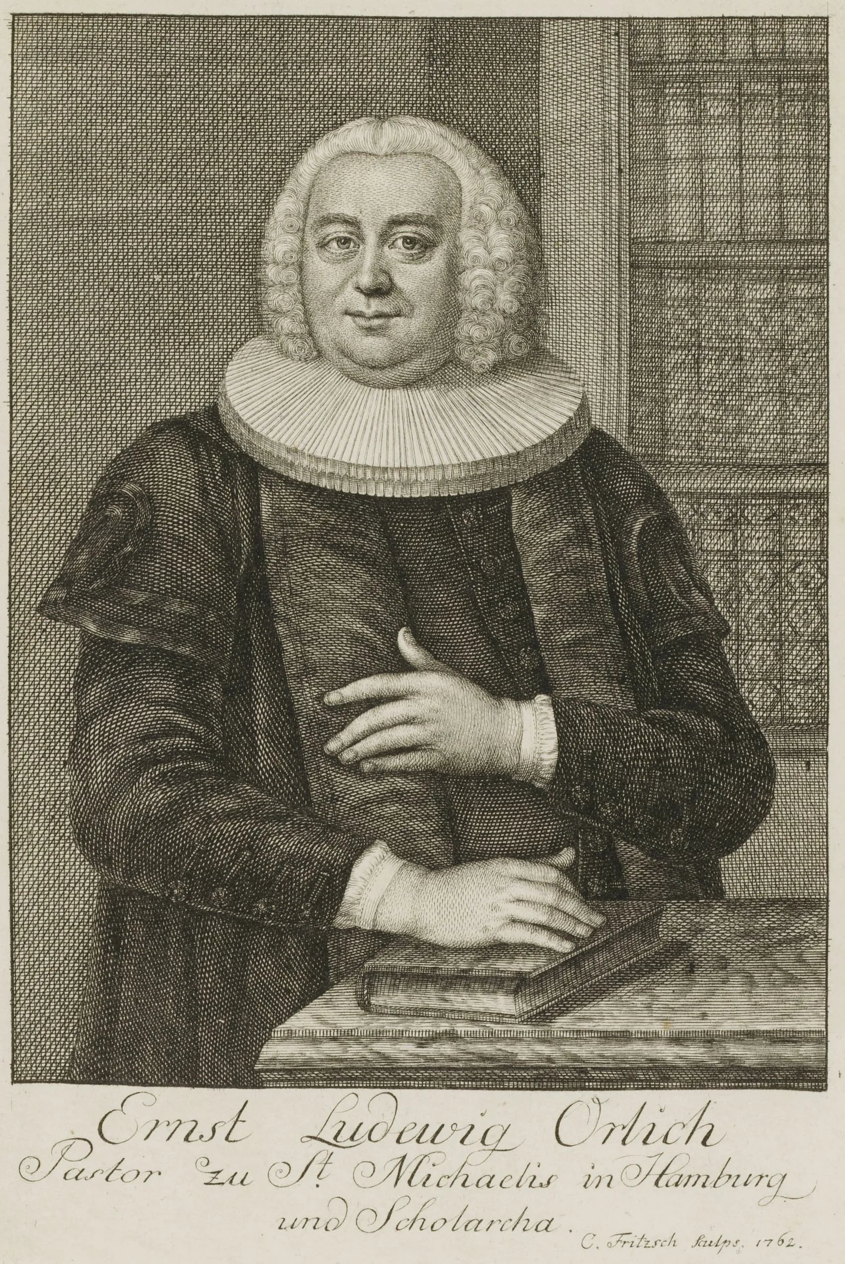 Porträt von Ernst Ludwig Orlich (1706–1764) – Gedenkseite