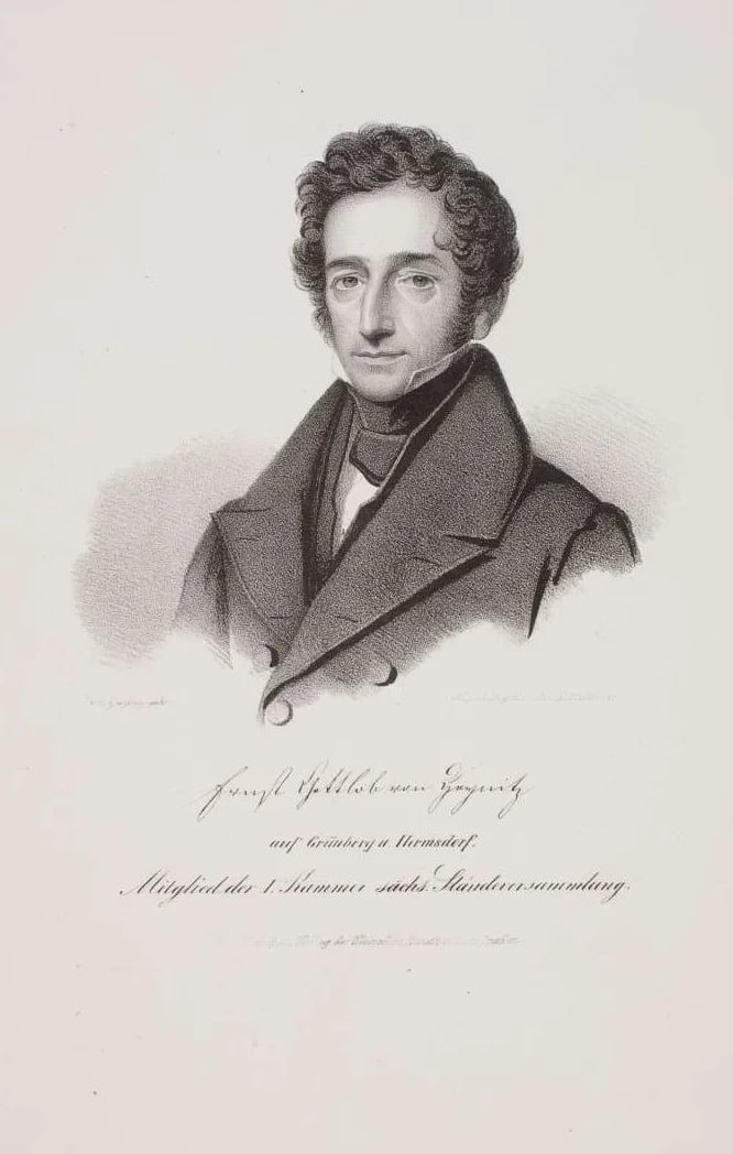 Porträt von Ernst von Heynitz (1801–1861) – Gedenkseite