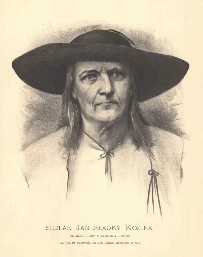 Porträt von Jan Sladký Kozina (1652–1695) – Gedenkseite