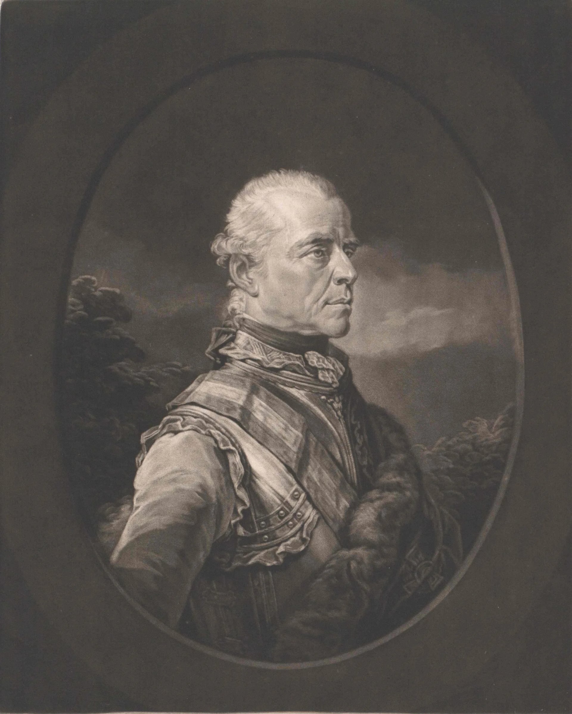 Porträt von Friedrich Wilhelm zu Hohenlohe-Kirchberg (1732–1796) – Gedenkseite