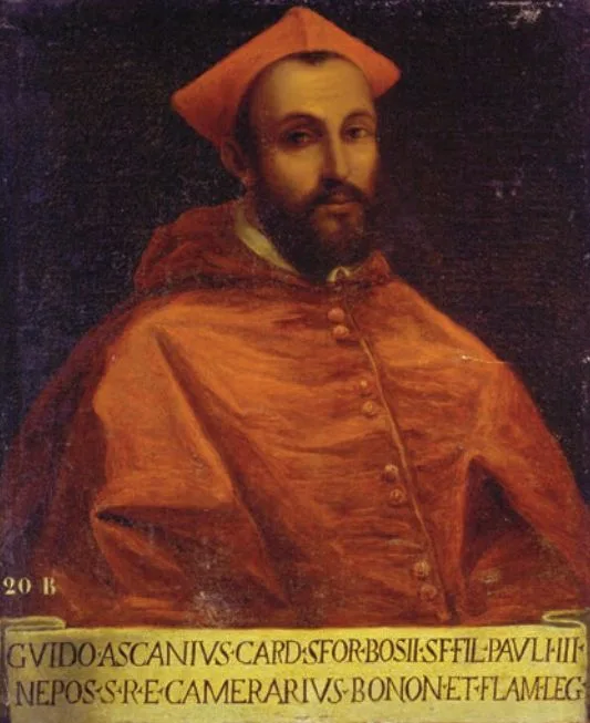 Porträt von Guido Ascanio Sforza di Santa Fiora (1518–1564) – Gedenkseite