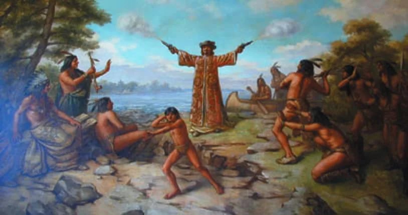Porträt von Jean Nicolet (1598–1642) – Gedenkseite