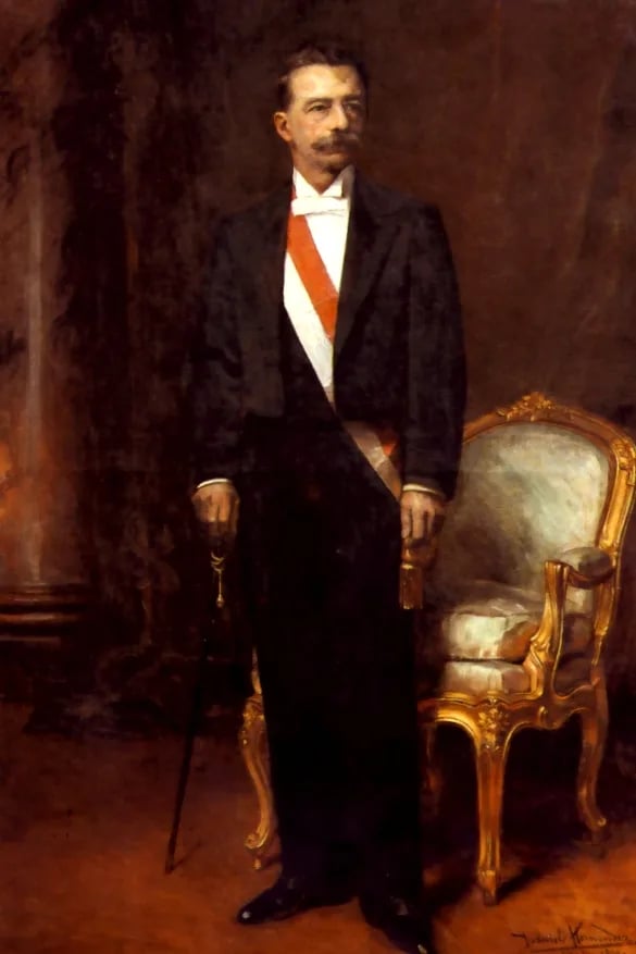 Porträt von Eduardo López de Romaña (1847–1912) – Gedenkseite