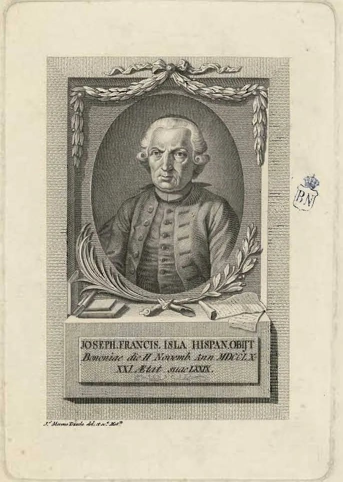 Porträt von José Francisco de Isla (1703–1781) – Gedenkseite