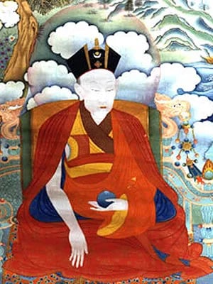 Porträt von Karmapa Rölpe Dorje (1340–1383) – Gedenkseite