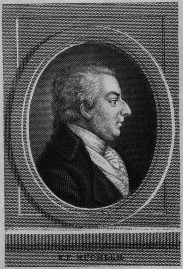Porträt von Karl Friedrich Müchler (1763–1857) – Gedenkseite