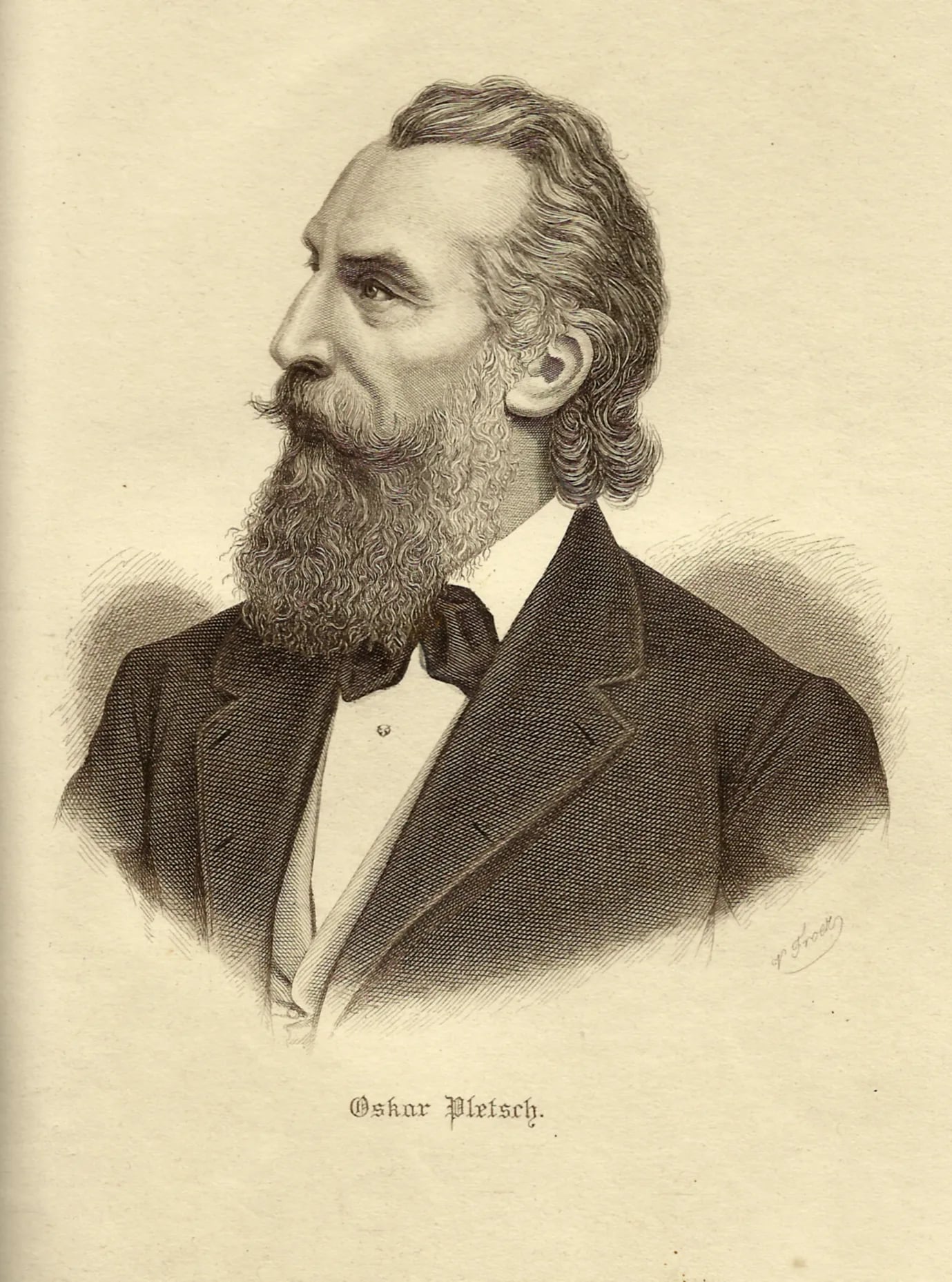 Porträt von Oscar Pletsch (1830–1888) – Gedenkseite