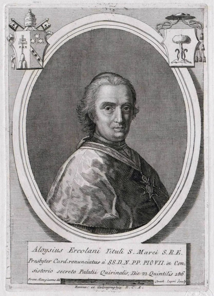 Porträt von Luigi Ercolani (1758–1825) – Gedenkseite