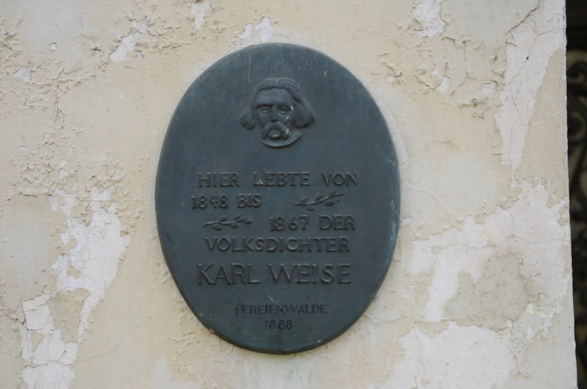 Porträt von Karl Weise (1813–1888) – Gedenkseite