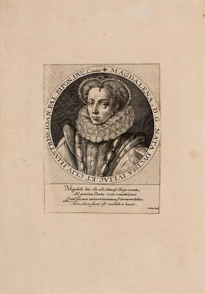 Porträt von Magdalena von Jülich-Kleve-Berg (1553–1633) – Gedenkseite