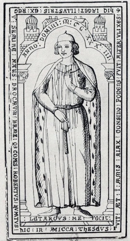 Porträt von Robert III. (1185–1234) – Gedenkseite