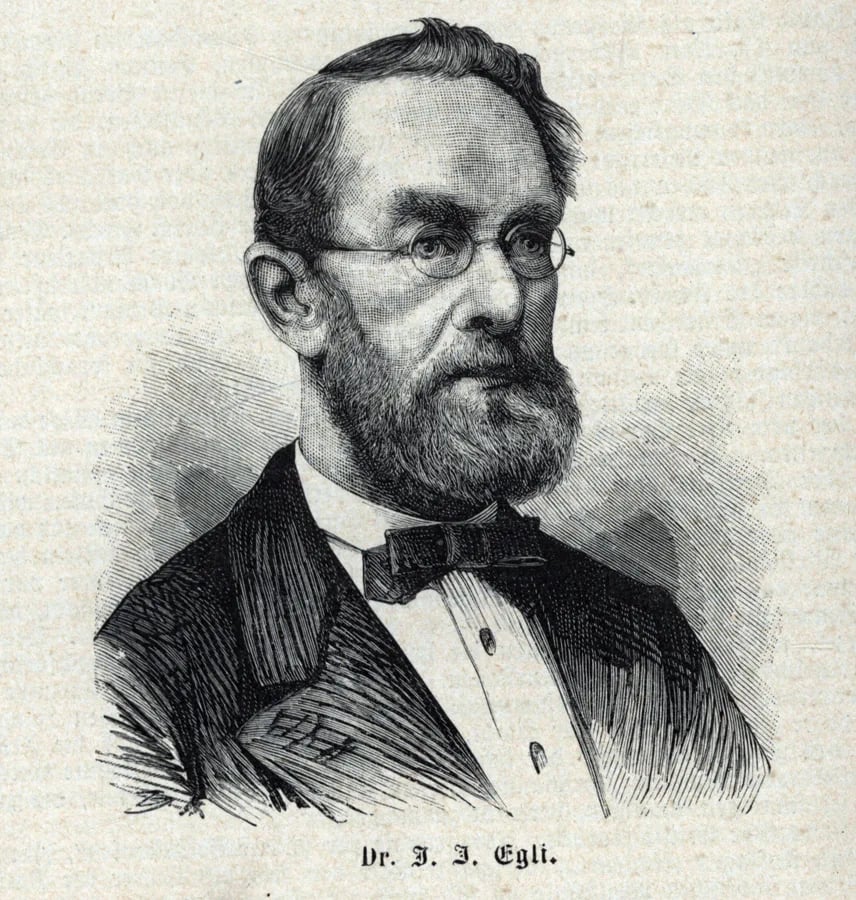 Porträt von Johann Jakob Egli (1825–1896) – Gedenkseite
