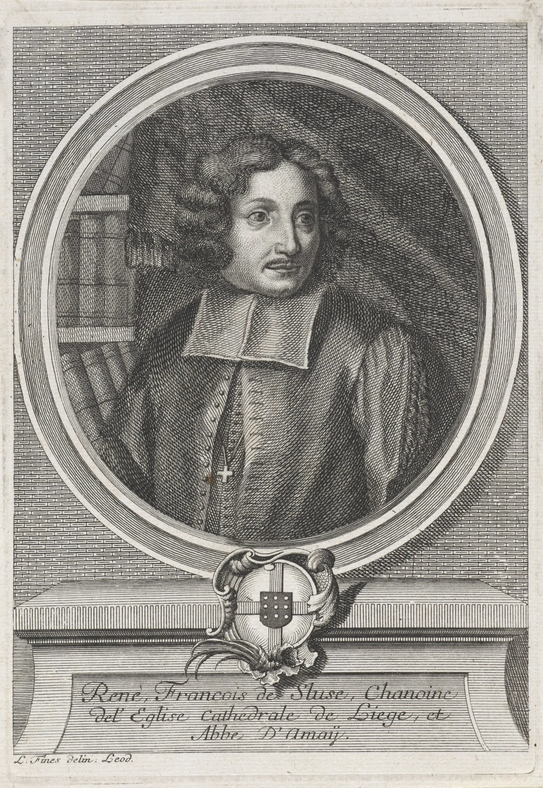 Porträt von René François Walther de Sluze (1622–1685) – Gedenkseite