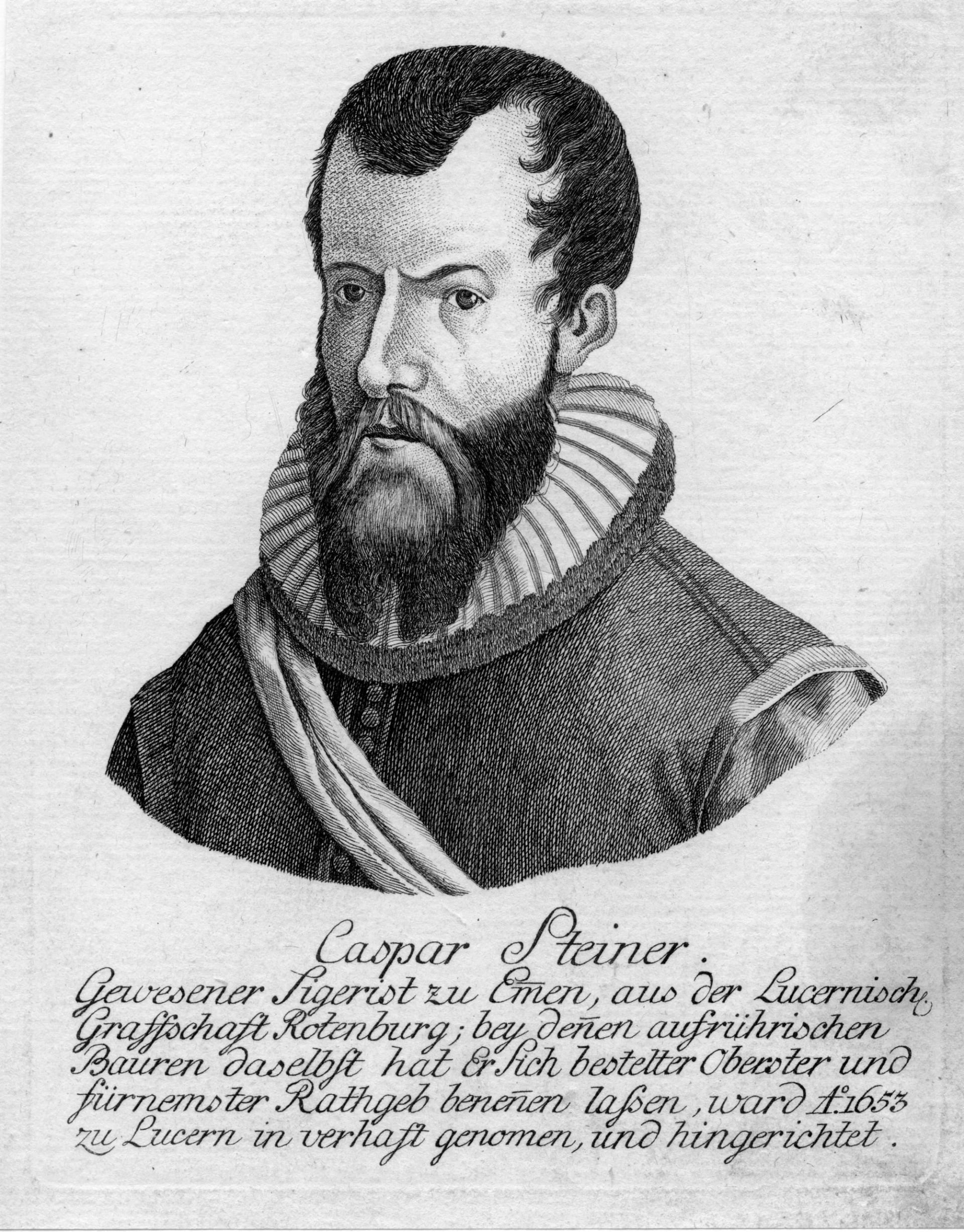 Porträt von Kaspar Steiner (1614–1653) – Gedenkseite