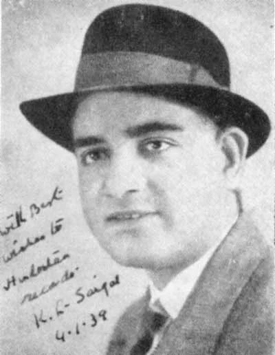Porträt von Kundan Lal Saigal (1904–1947) – Gedenkseite
