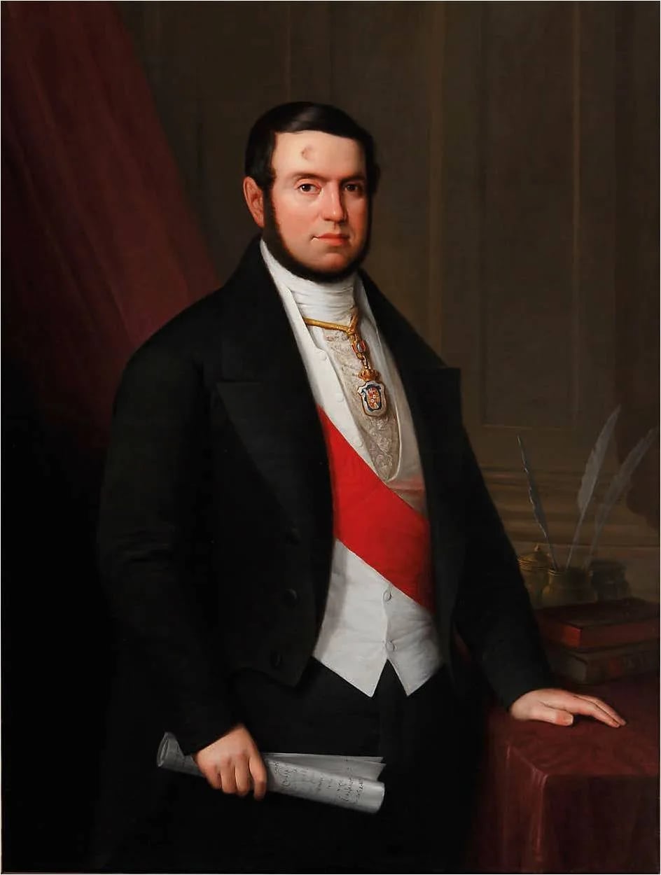 Porträt von Joaquín Francisco Pacheco (1808–1865) – Gedenkseite
