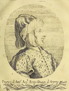 Porträt von Francesco II. Acciaiuoli (1430–1460) – Gedenkseite