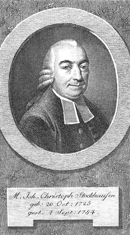 Porträt von Johann Christoph Stockhausen (1725–1784) – Gedenkseite