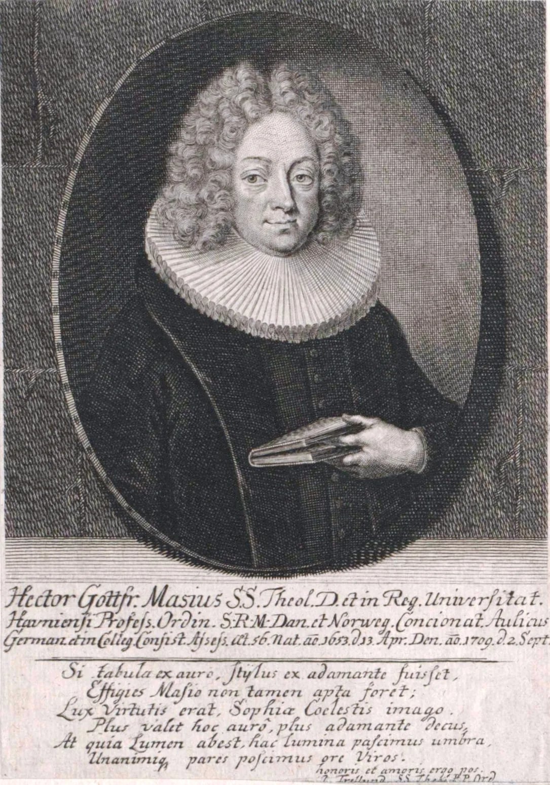 Porträt von Hector Gottfried Masius (1653–1709) – Gedenkseite