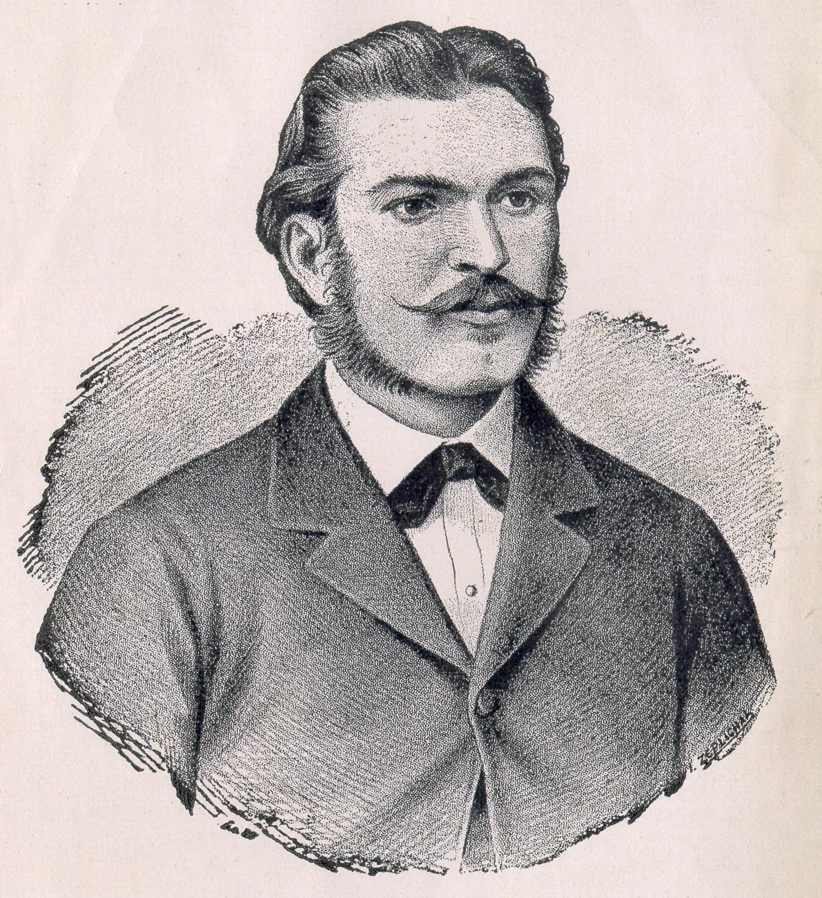 Porträt von Josip Ogrinec (1844–1879) – Gedenkseite