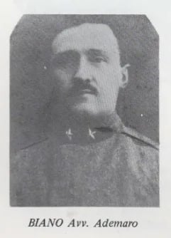 Portrait of Ademaro Biano (1885–1919) – memorial page